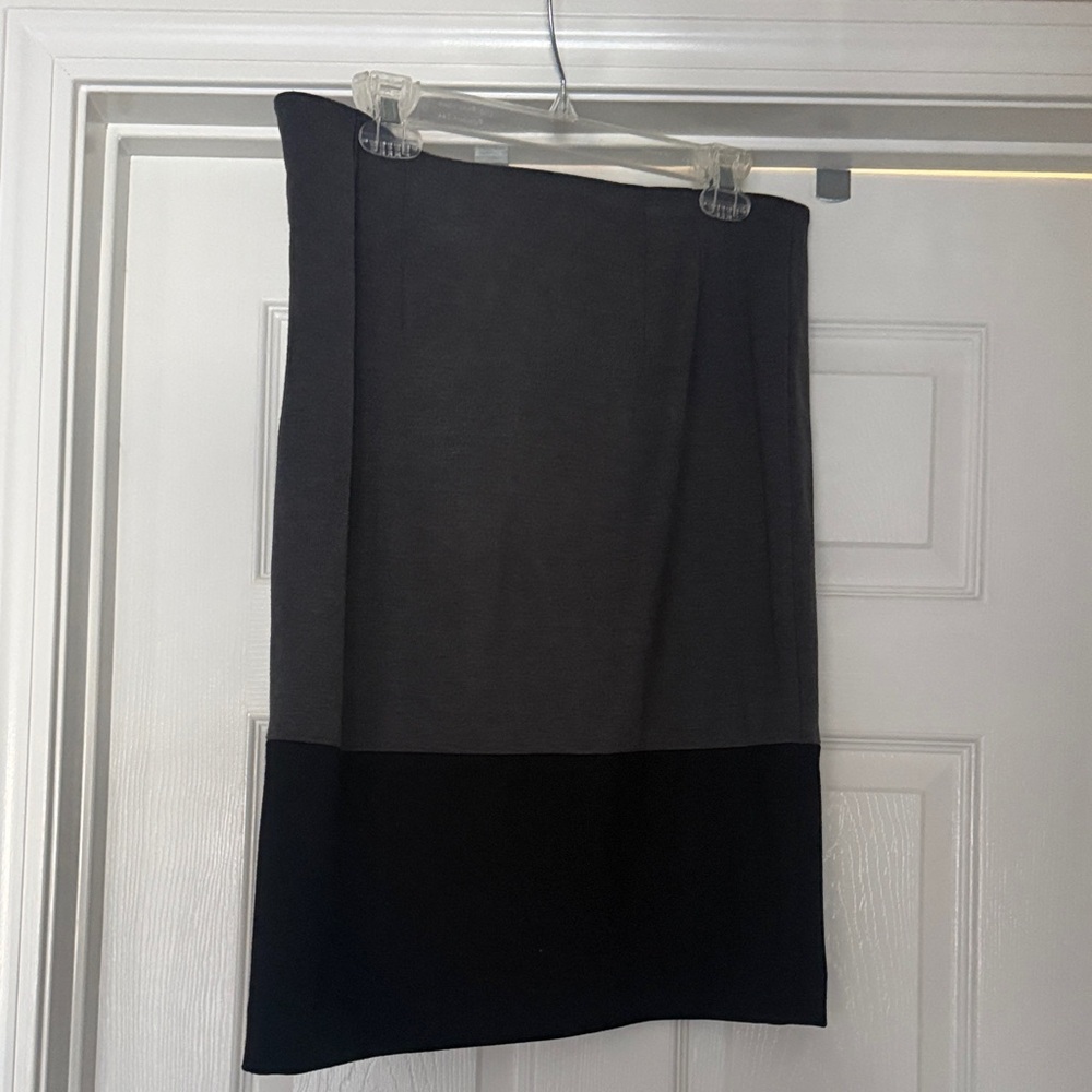 Grace Elements Two-Tone Gray and Black Pencil Skirt